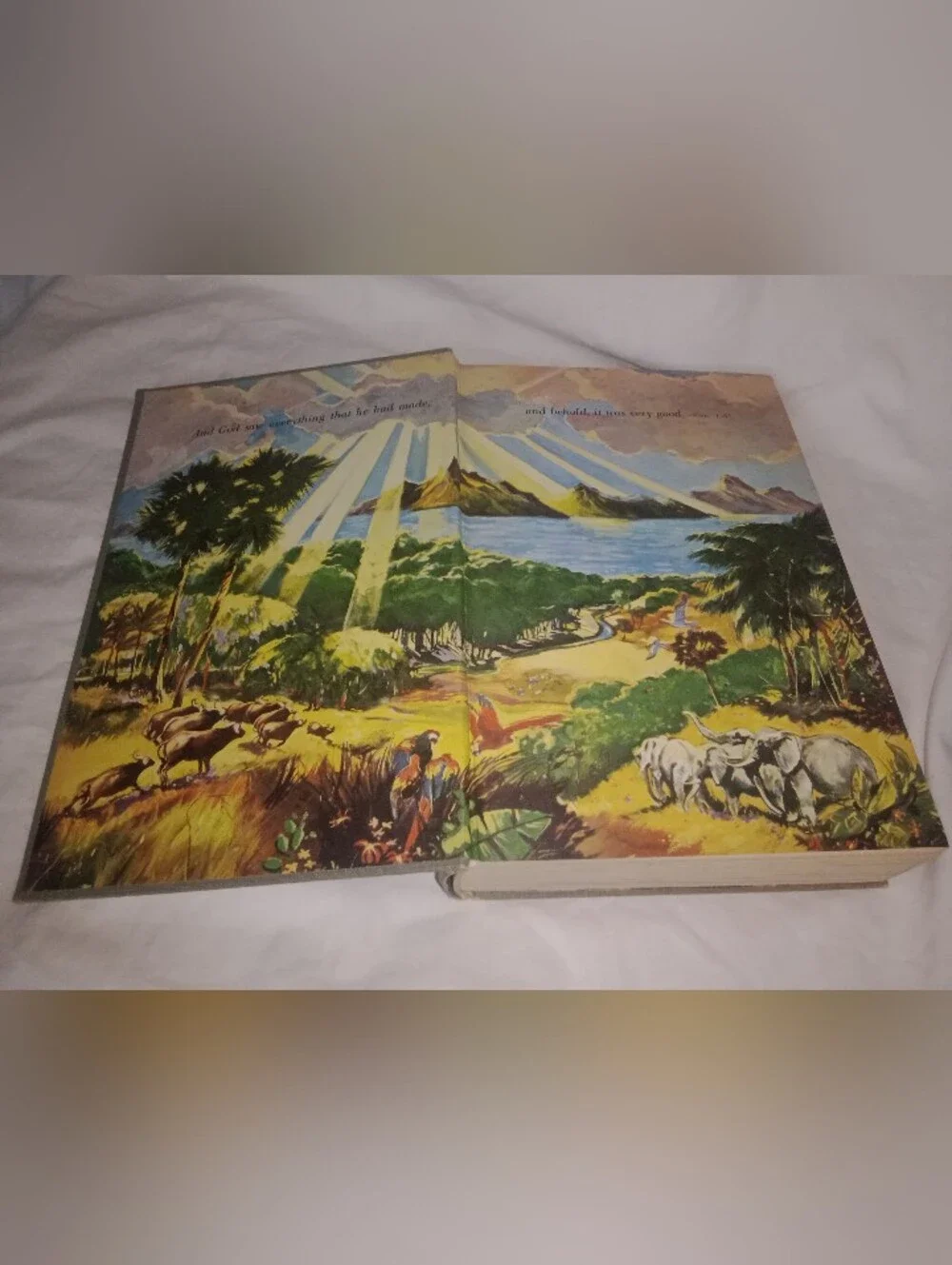 Vintage The Child's Story Bible 1949 Book by Catherine F Vos Religion Christian